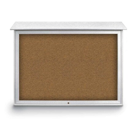 United Visual Products Indoor Enclosed Combo Board, 42"x32", White Frame/Black Porc & Burgundy UVCB4232W-BLKPORC-DBURGU